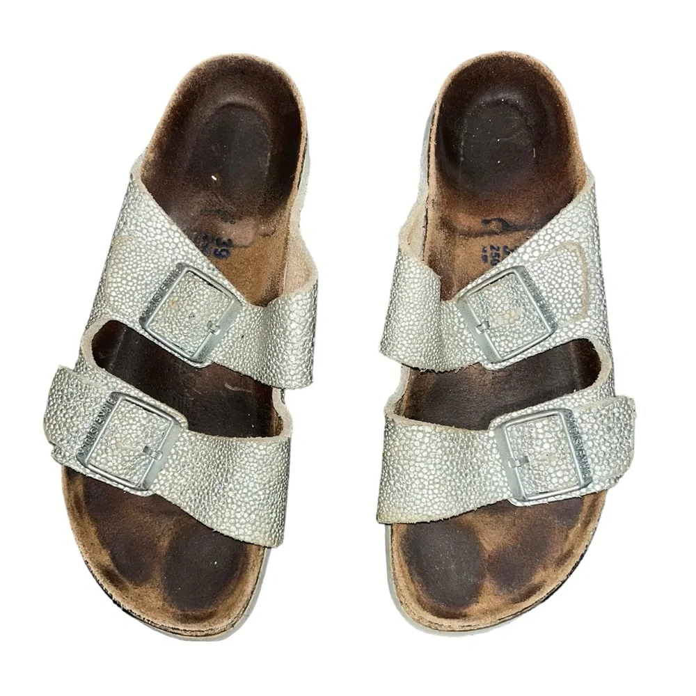 Birkenstock RARE Arizona Lux Ombre Pearl Sandals 8-8.5 (39) - Picture 2 of 6